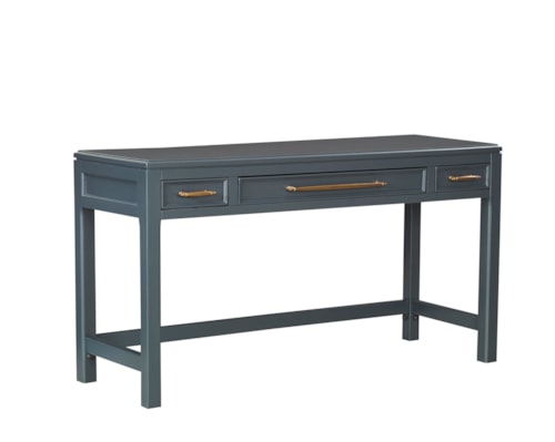 Transitional Writing Desk with Drop Front Keyboard Drawer