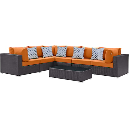 Outdoor 7 Piece Sectional Set