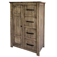 Rustic 4-Drawer 1-Door Chest