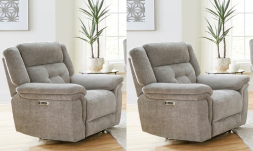 Casual Power Recliner with Power Headrest (Set of 2)