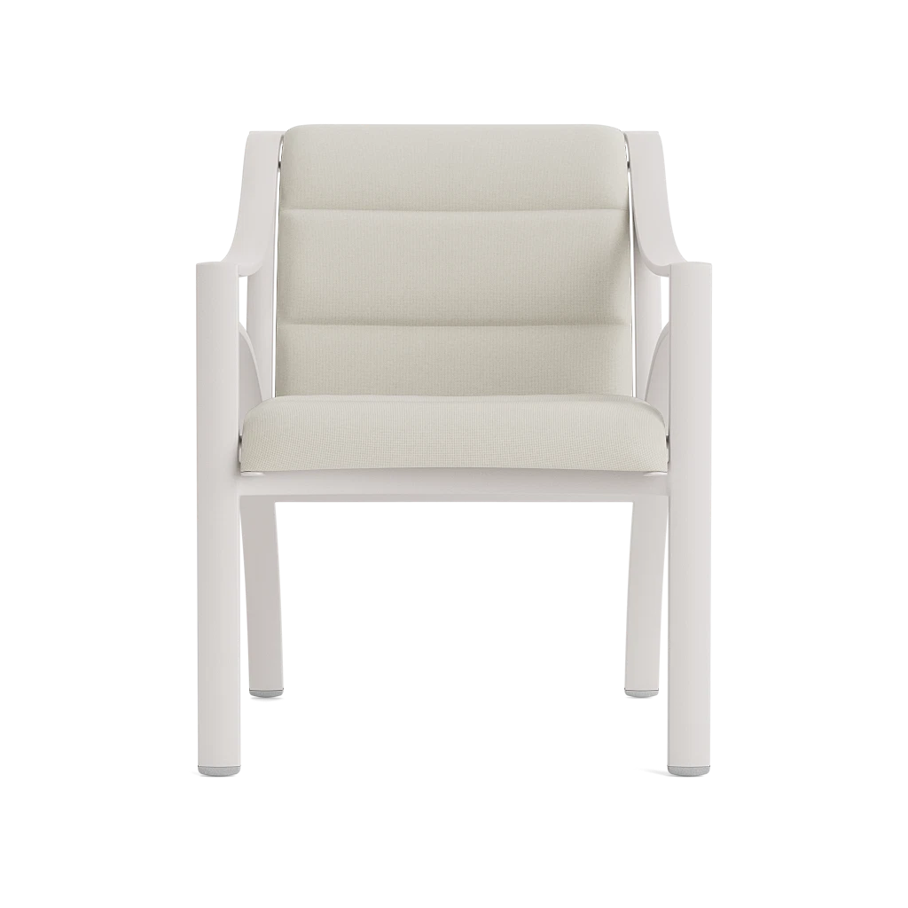 Padded Sling Slope-Arm Dining Chair