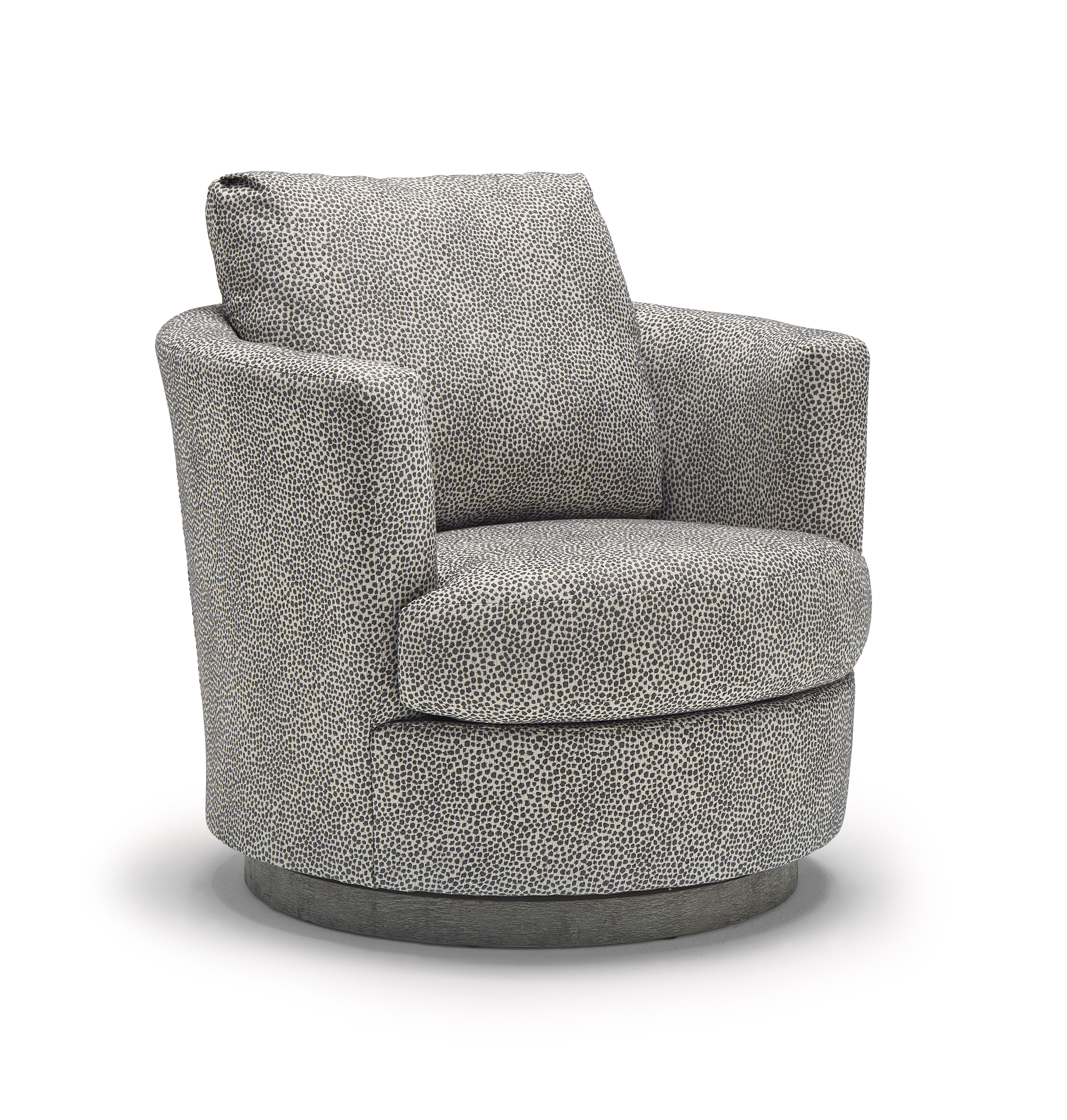 modern barrel swivel chair