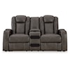 Signature Design by Ashley Fyne-Dyme Power Reclining Loveseat With Console