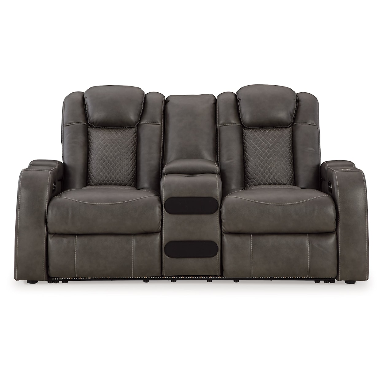 Signature Design by Ashley Fyne-Dyme Power Reclining Loveseat With Console