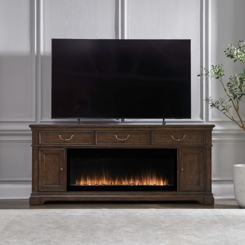 Traditional 84" Fireplace Console Table