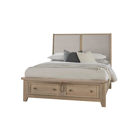 King Upholstered Storage Bed