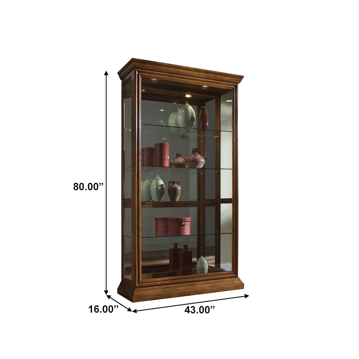 Pulaski Furniture Curios Two Way Sliding Door Curio