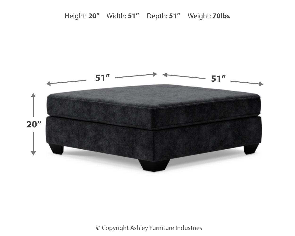 Signature Design by Ashley Lavernett Sectional And Oversized Ottoman