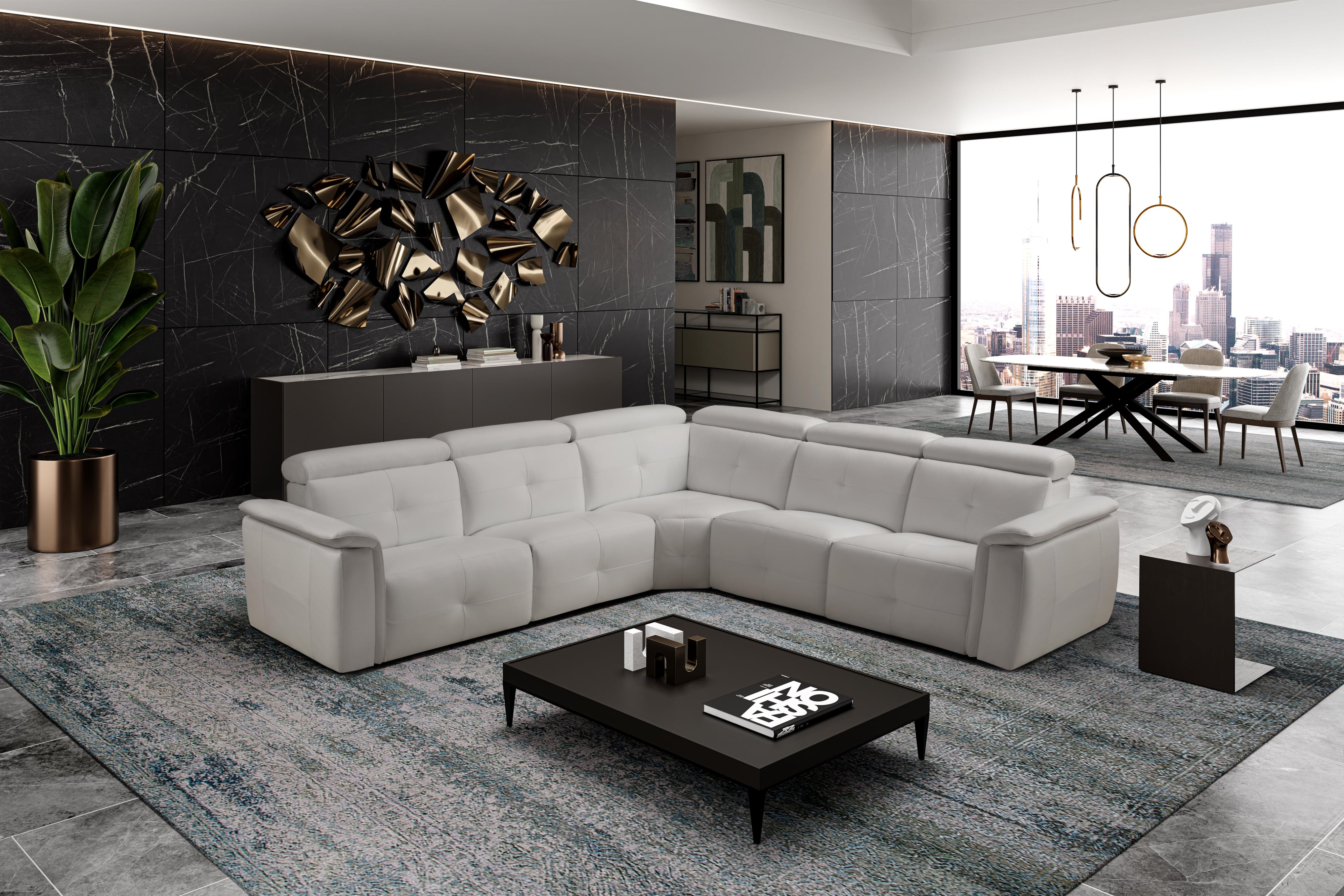 L-Shaped Sectional with Power Footrests