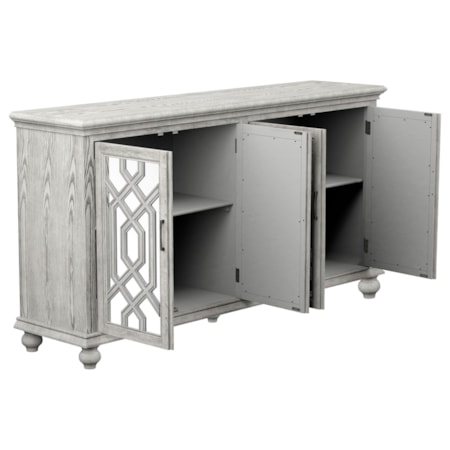 Melanie Wood Trellis Accent Cabinet