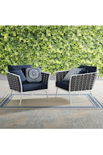 Modway Stance 6 Piece Outdoor Patio Aluminum Sectional Sofa Set