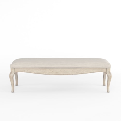 Cottage Bedroom Bench with Upholstered Seat