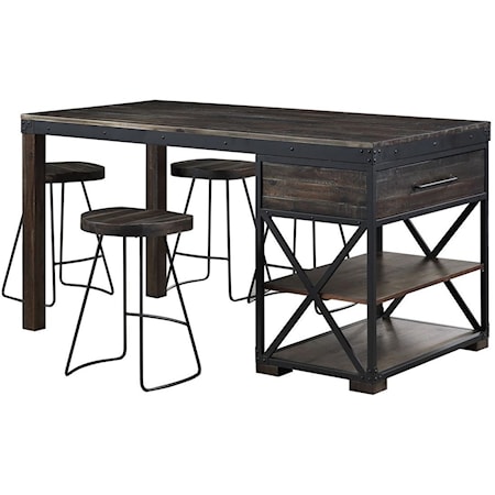 5-Piece Counter Height Table and Stool Set