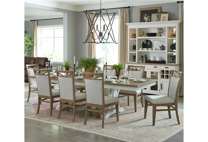 Americana Modern 9-Piece Dining Set by Paramount Furniture at Reeds Furniture