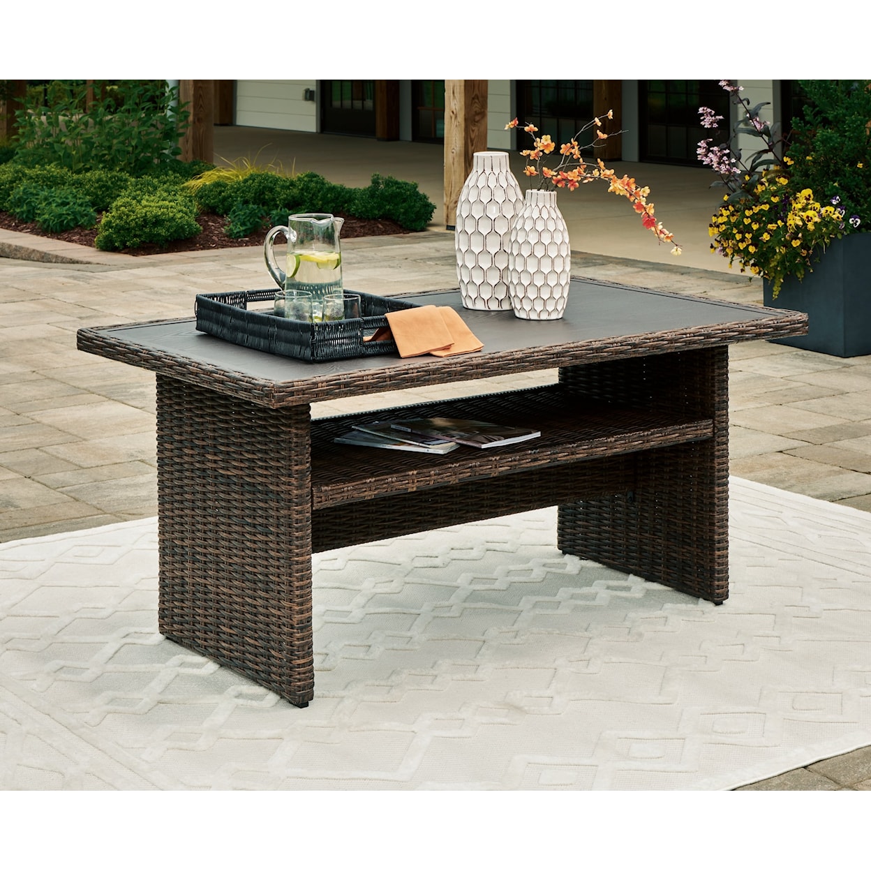 Signature Design by Ashley Brook Ranch Outdoor Rectangular Multi-Use Table
