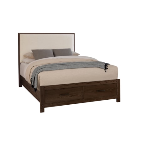 Queen Upholstered Storage Bed