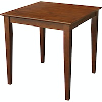 Transitional 30" Square Table with 30" Shaker Legs