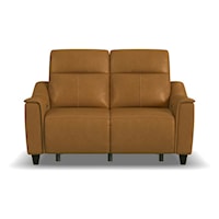 Transitional Power Reclining Loveseat with Power Headrest