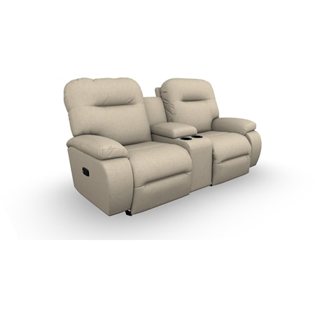 Casual Power Rocking Reclining Loveseat w/ Cupholder Console & USB Ports
