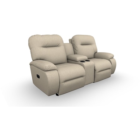 Power Rocking Reclining Console Loveseat