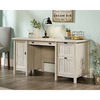 Cottage Double Pedestal Office Desk with File Drawer