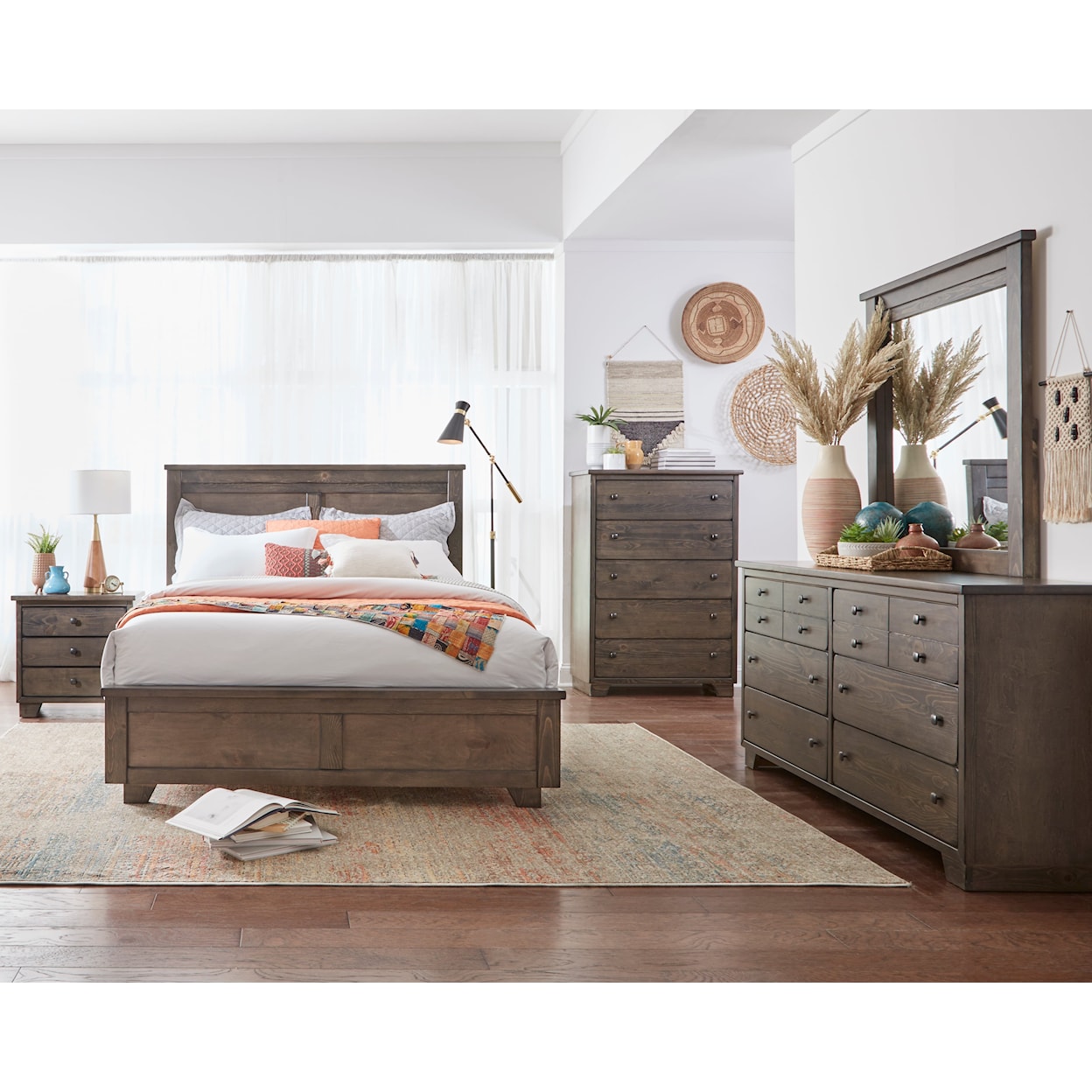 Progressive Furniture River Oaks Dresser & Mirror Set