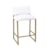 Shown in Aspen Pure White Vinyl and Opaque Gold Finish. Barstool May Not Represent Height Indicated.
