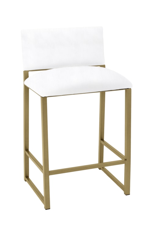 Franklin Non-Swivel With Back Counter Stool With No Welt