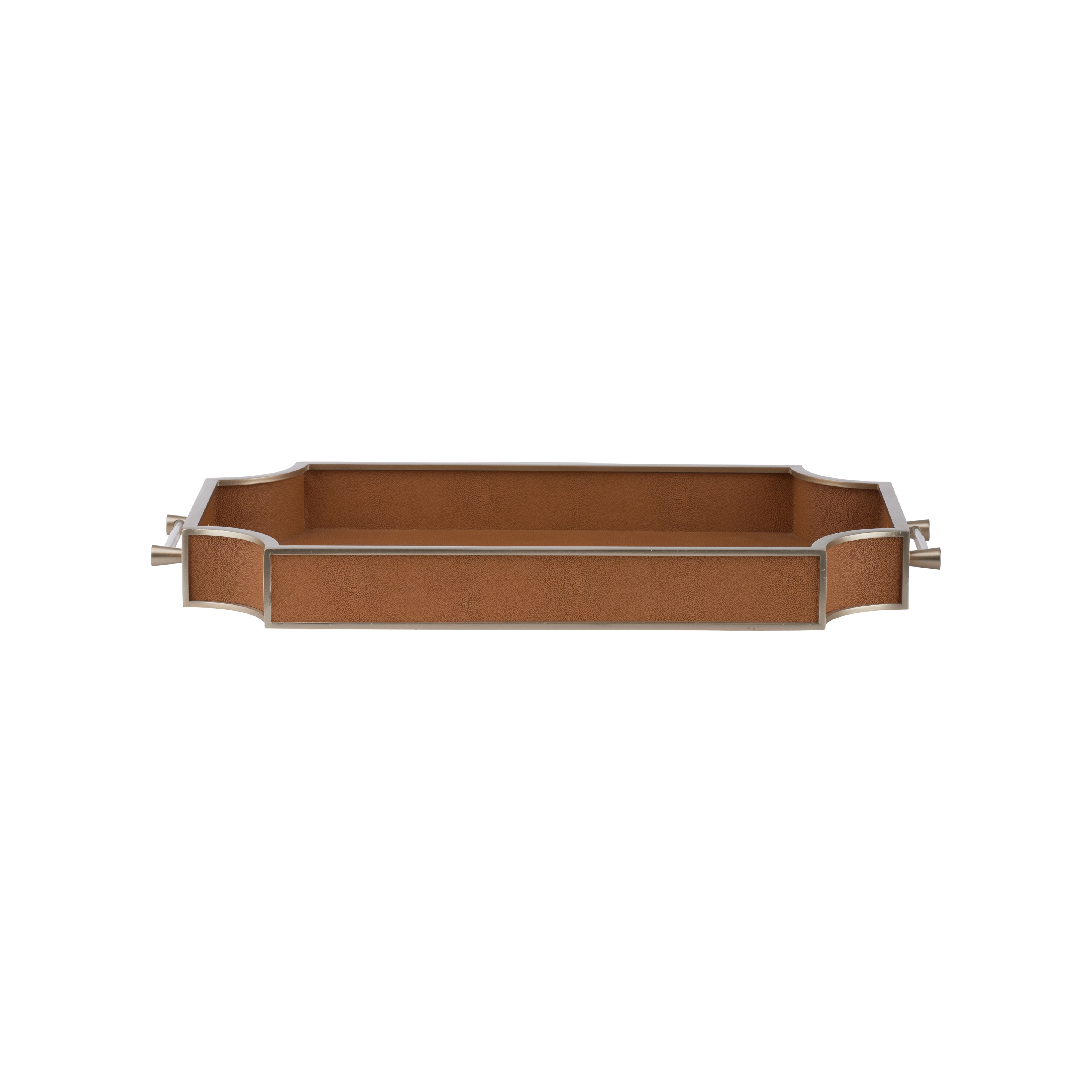 Chelsea House Shayla Copas Shagreen Tray - Brown