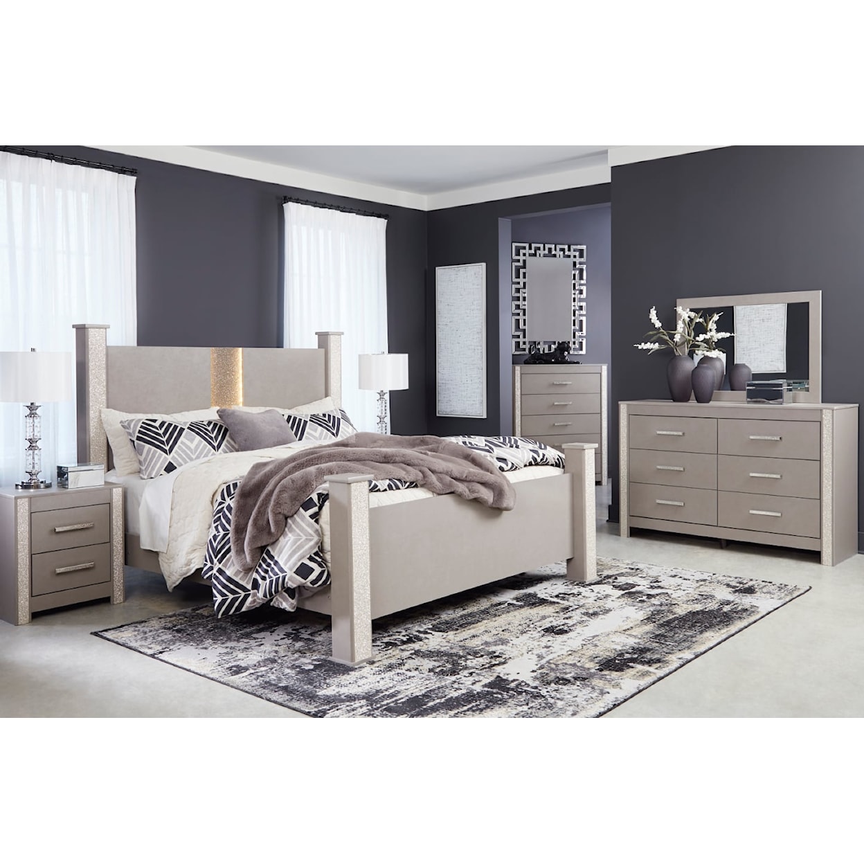 Ashley Furniture Signature Design Surancha King Bedroom Set