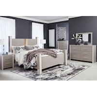 Contemporary 5-Piece King Poster Bedroom Set
