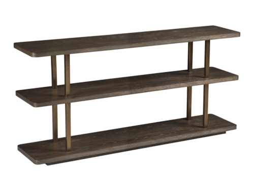 Contemporary Sofa Table with Brass Posts