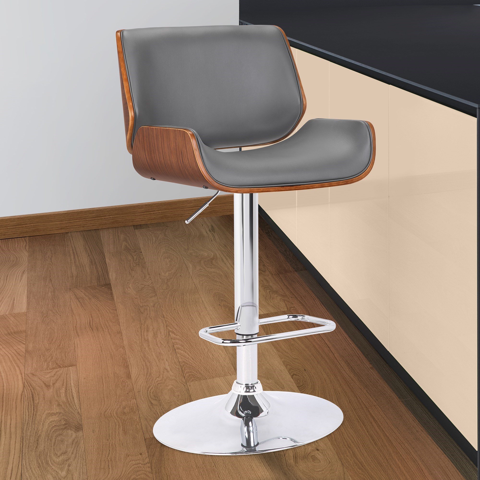 Armen Living London Swivel Barstool