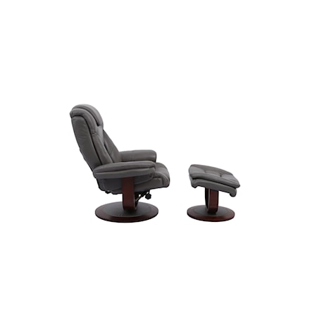 Reclining Swivel Chair and Ottoman