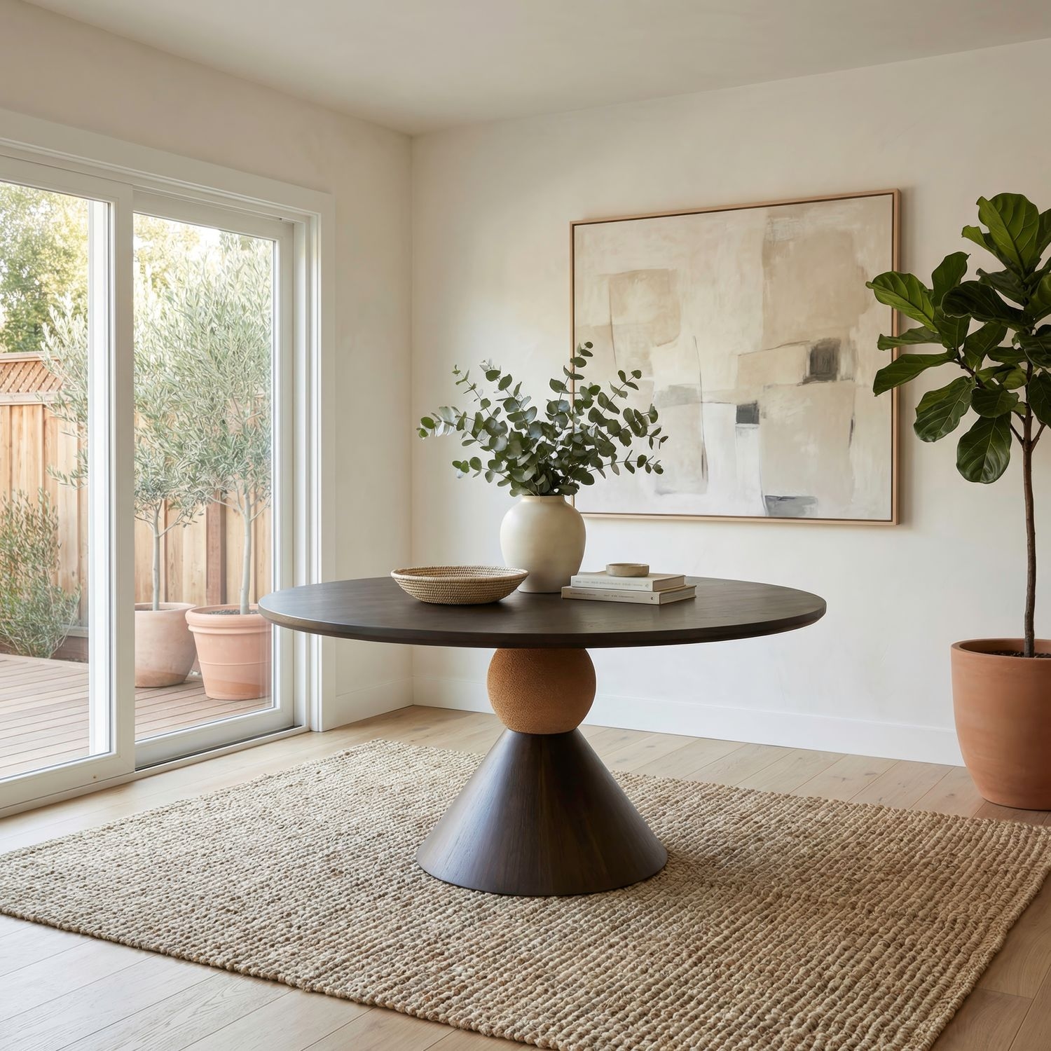 54" Round Pedestal Dining Table