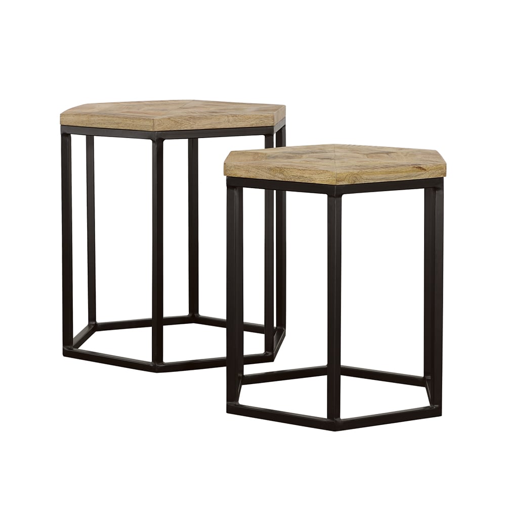 Coaster Adger Adger 2-piece Hexagonal Nesting Tables and