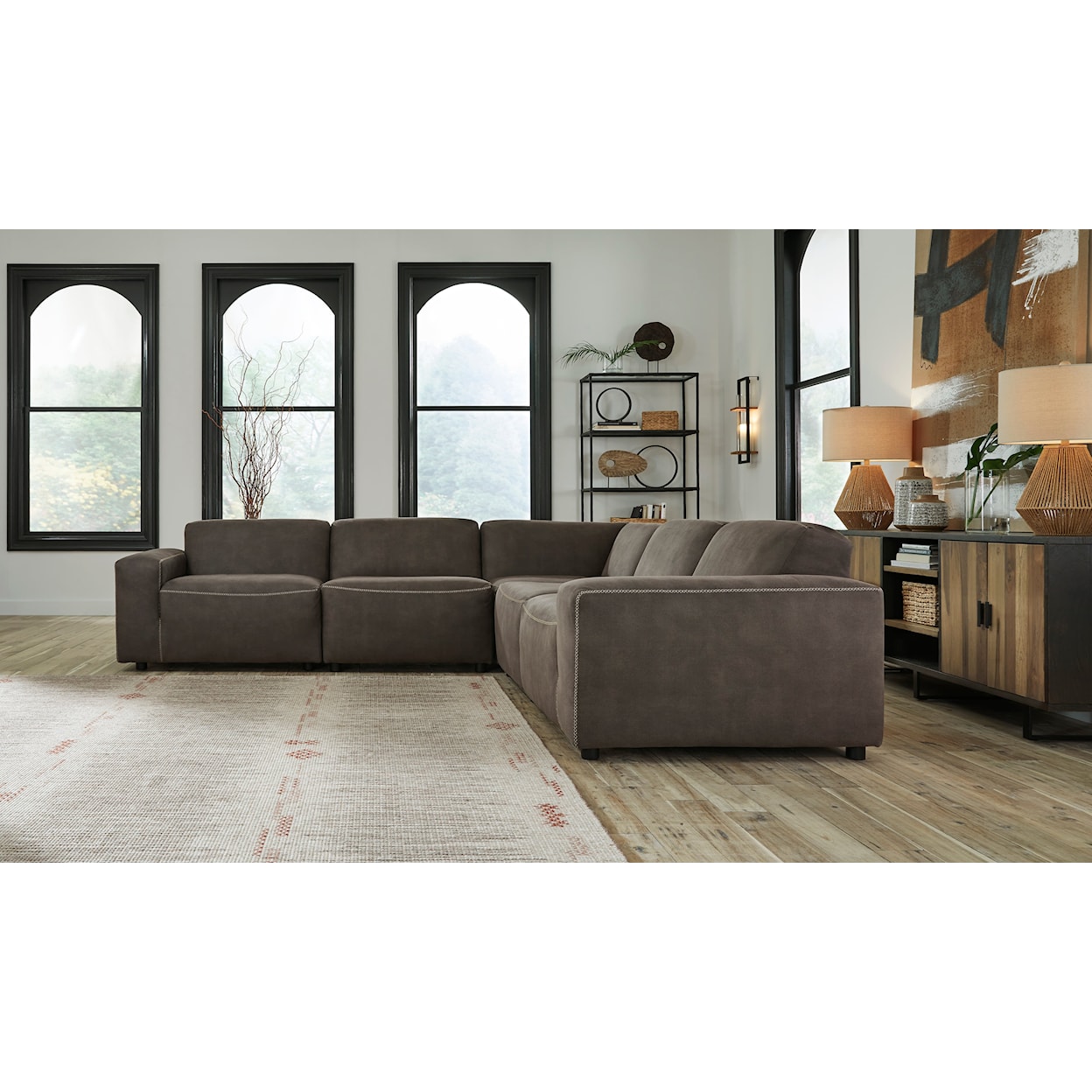 Signature Design Allena 5-Piece Sectional