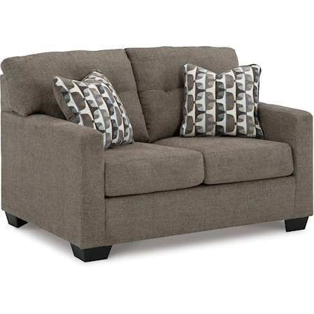 Contemporary Loveseat with Tufted Back