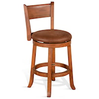 Counter Height Swivel Stool with Low Back