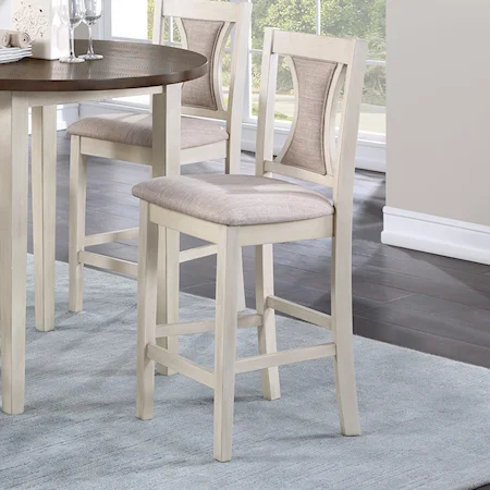 Farmhouse Set of 2 Counter Height Dining Chairs