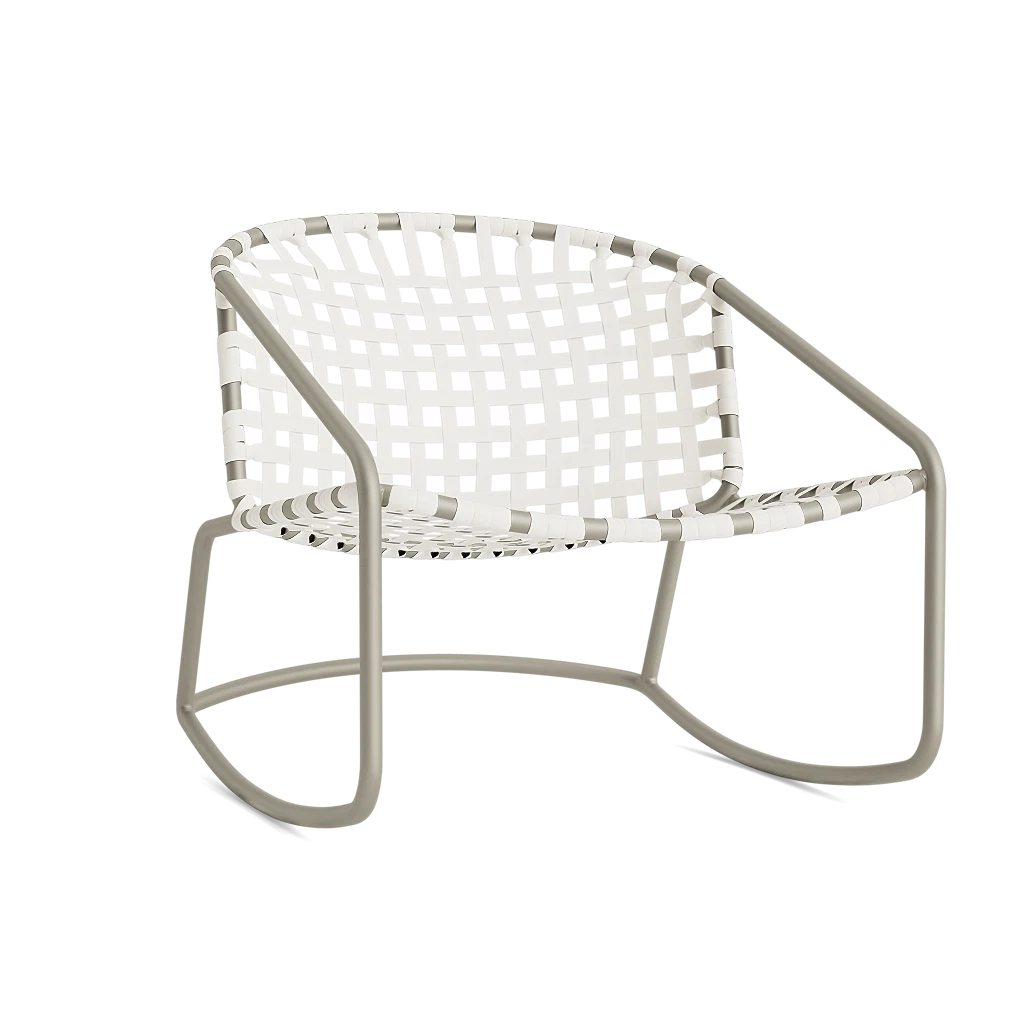 Vinyl Strap Rocking Lounge Chair