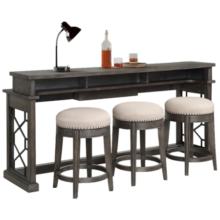 Console Table and Stools Set