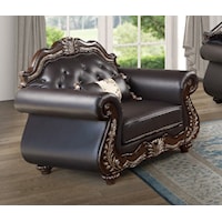 Traditional Chair with Throw Pillow