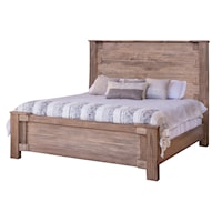 Rustic Solid Wood King Bed
