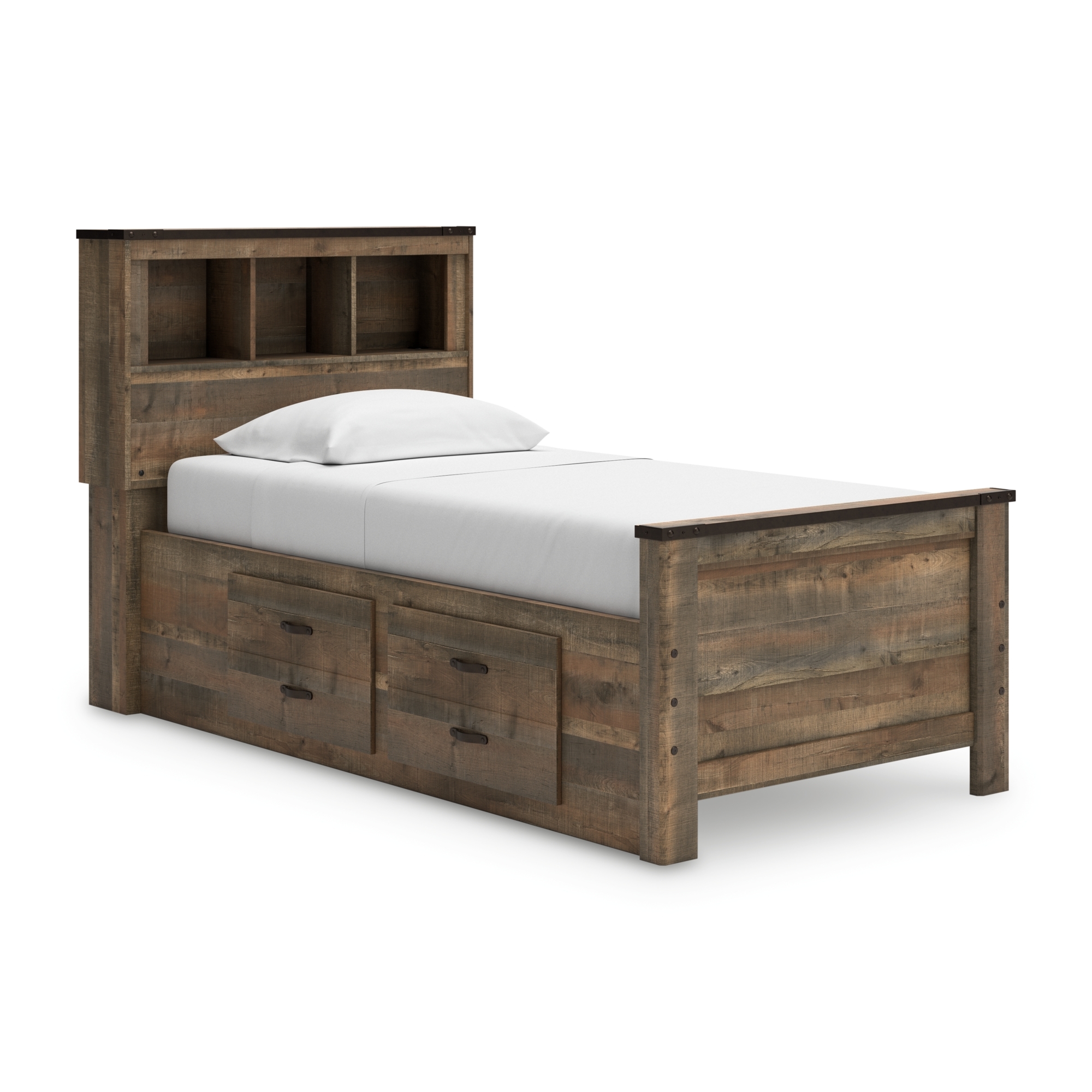 Signature Design by Ashley Vickers Twin Bookcase Bed with Underbed Side Drawers