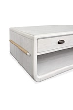 Salt Life Home by Magnussen Home Sunset Cove Coastal Contemporary 2-Drawer Cocktail Table with Casters