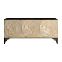 Transitional 3-Door Credenza with Wire Management