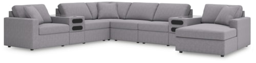 8-Piece Sectional With Audio System And Chaise