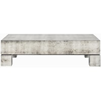 Estelle Antiqued Mirrored Glass Cocktail Table