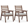 Ashley Furniture Signature Design Emmeline Set of 2 Dining Arm Chairs w/ Cushions